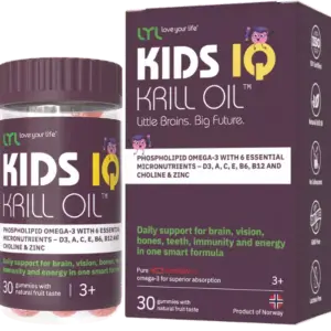 Krila Eļļa Bērniem / LYL KIDS IQ Krill Oil (30 gummies)