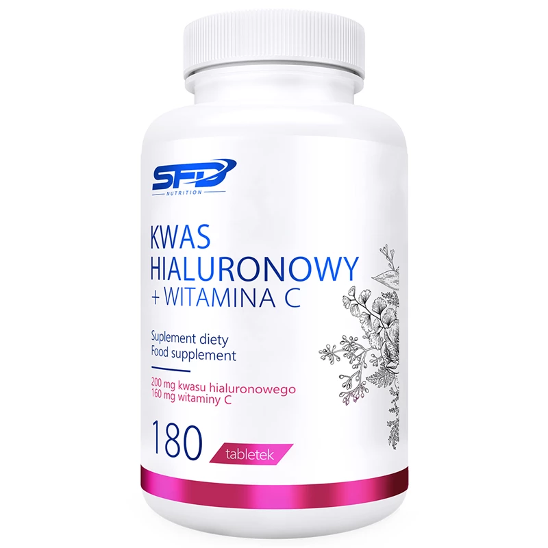 Hialuronskābe / Kwas Hialuronowy + Witamina C (180 tabletes)