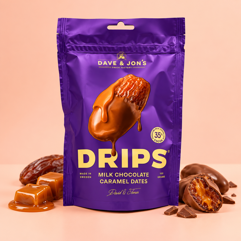 Dateles šokolādē DRIPS / Dave & Jon’s (100g)